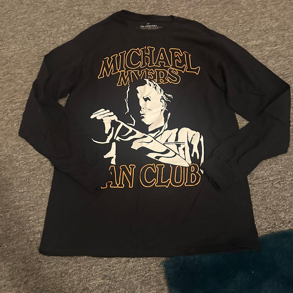 black long sleeve t-shirt Michael Myers Fan Club size large